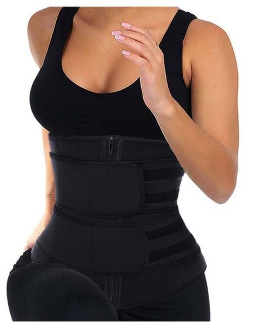 Double belt waist trainer